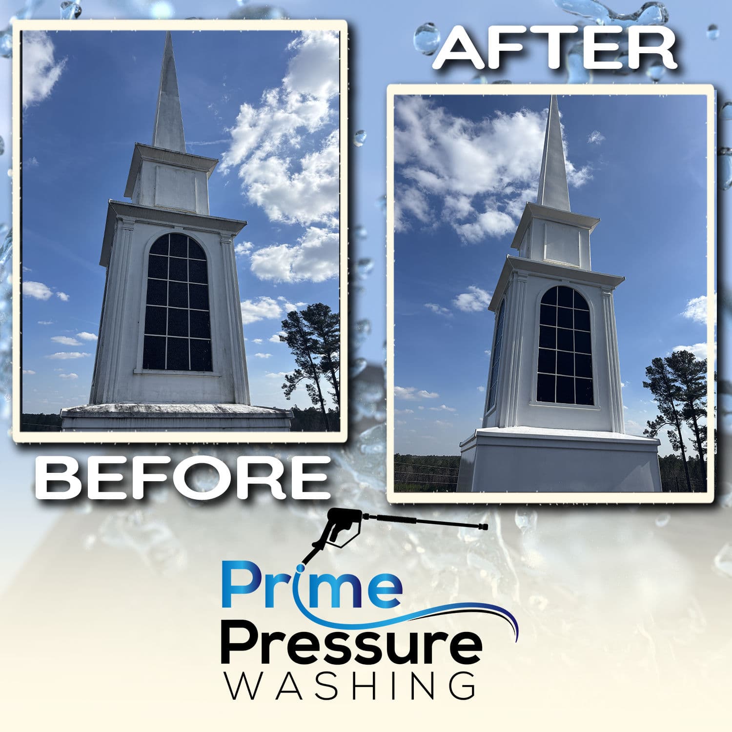 Project Church Steeple Shine with Prime Pressure Washing image