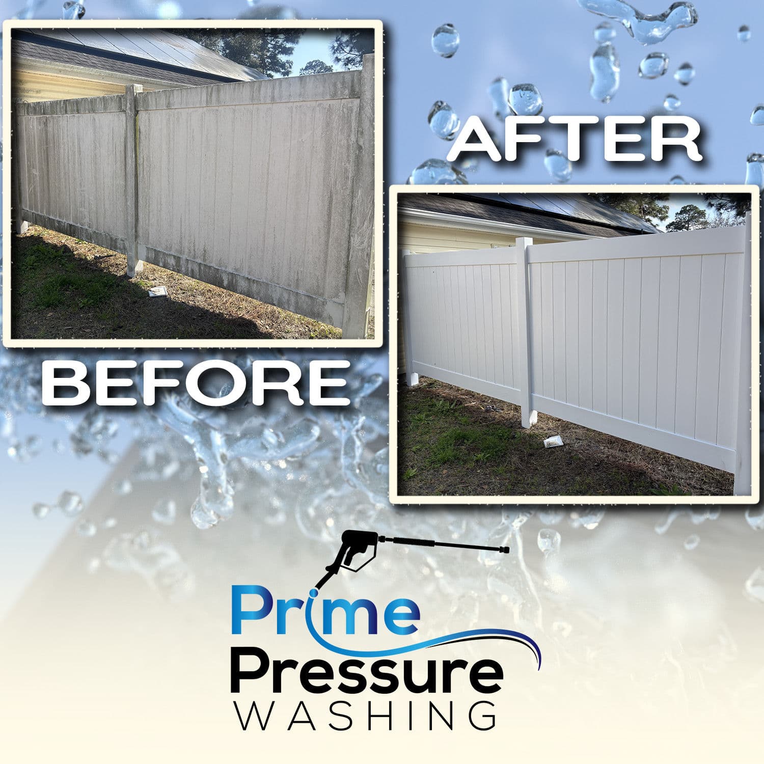 Fence Makeover with Residential Pressure Washing image