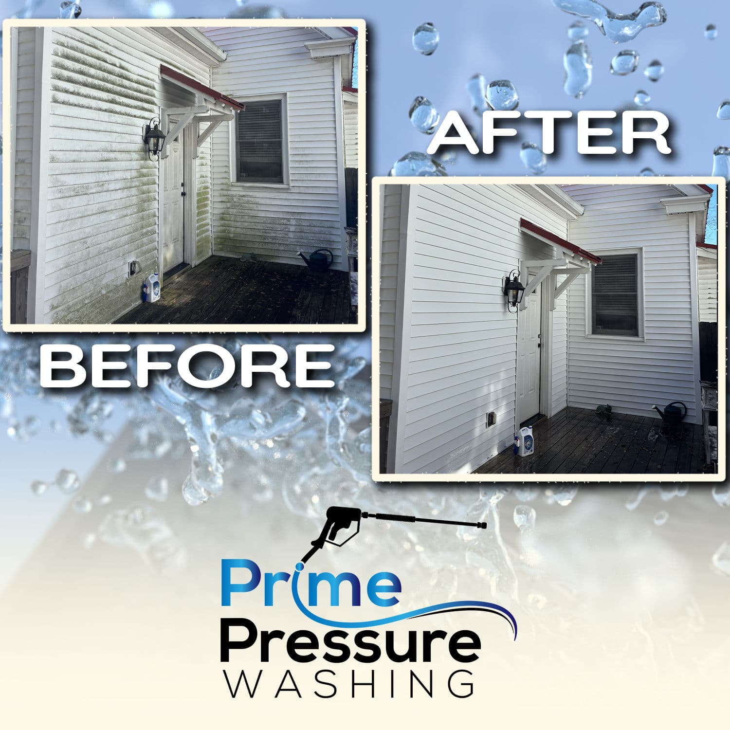 Green Algae and Grime Gone After a Professional House Soft Wash image